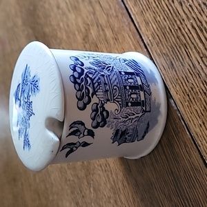 Vintage Sadler Blue Willow Jam Jar